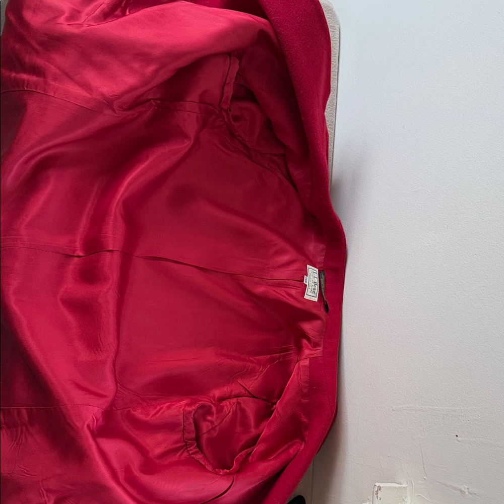 L.L. Bean Women's Wool & cashmere Red Blazer size 14P - Picture 4 of 5